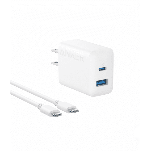 Anker 20W Dual-Port Charger with USB-C Cable
